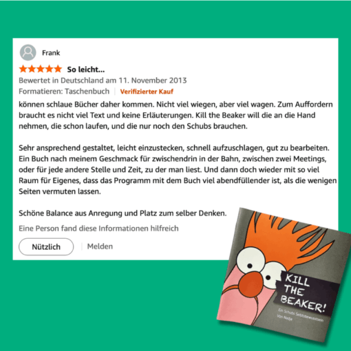 Kill the Beaker Ein Schubs Selbstbewusstsein von Nadja Petranovskaja